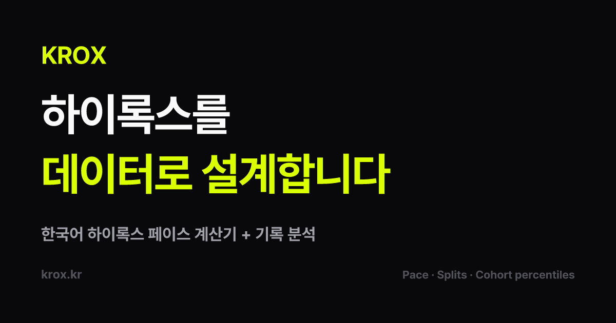 KROX — 한국 하이록스 분석